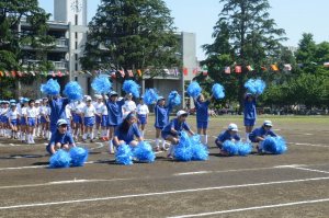 応援合戦　青組